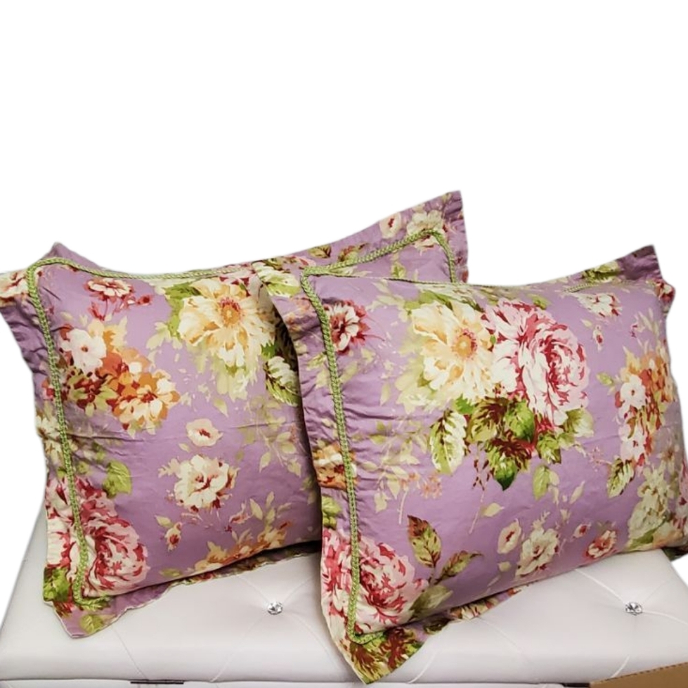 🦜 2/$10 Collection By Charter Club Garden Party 2 Sateen Standard Shams.